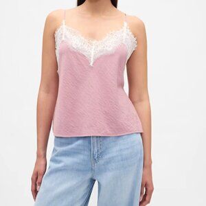 NWT GAP Lace-Trim Cami in Wispy Pink Mauve